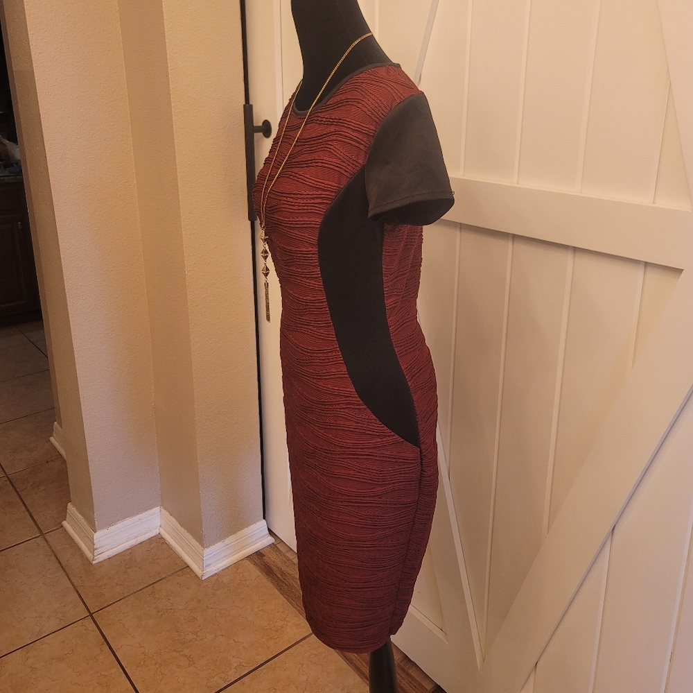 Elegant Red and Black Women's Dress